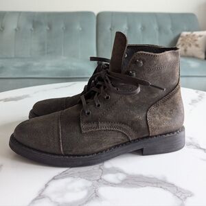 Thursday Boot Company, Women's Captain Boot, Dark Olive Suede, Size 9